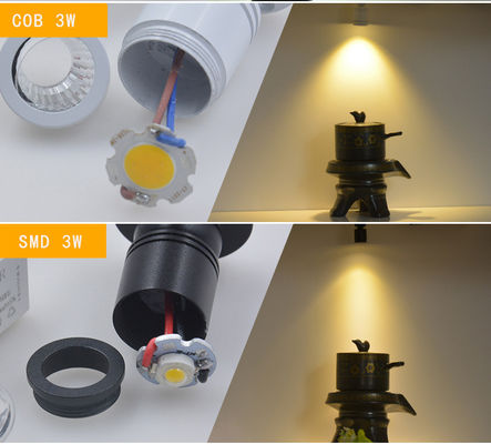 इनडोर और आउटडोर सजावट के लिए कॉम्पैक्ट COB 3W IP65 80CRI ब्लैक एलईडी स्पॉटलाइट