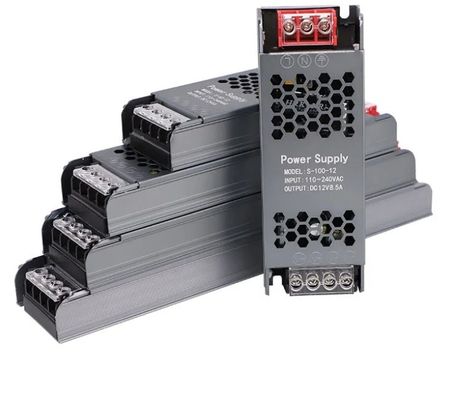 अल्ट्रा पतली और पतली बिजली की आपूर्ति 12V/24V 60W 100W 150W एलईडी ड्राइवर स्विचिंग बिजली की आपूर्ति एलईडी पट्टी प्रकाश टिन बॉक्स के लिए